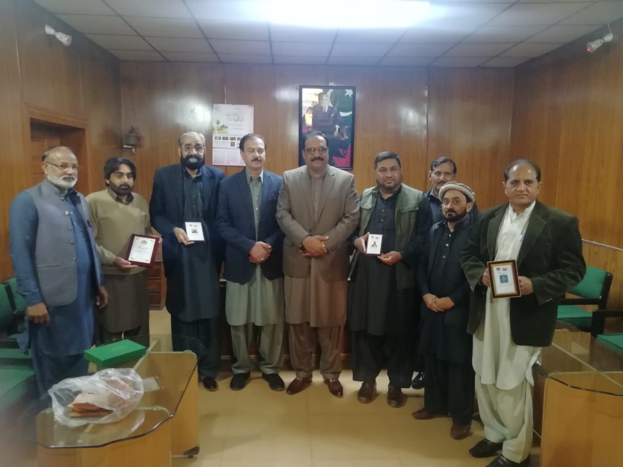 Chairman Municipal Committee Attock awarded the writers